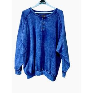 Cotton Works Pullover Hoodie Blue  3XL 3 Extra Large Soft Casual